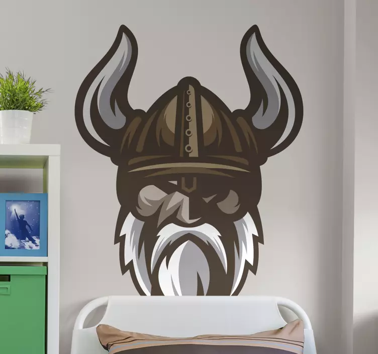 Naljepnice životinje viking ratničke glave - TenStickers