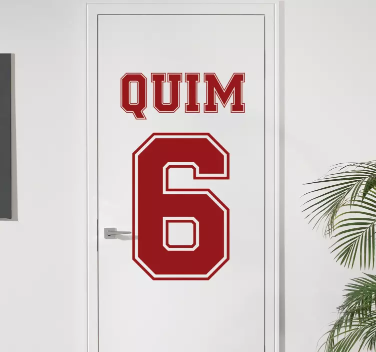 Naljepnica s imenom i brojem vrata - TenStickers