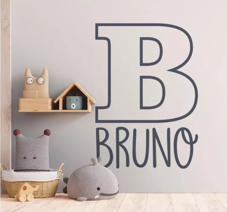 Ocrtano ime personalizirana naljepnica - TenStickers