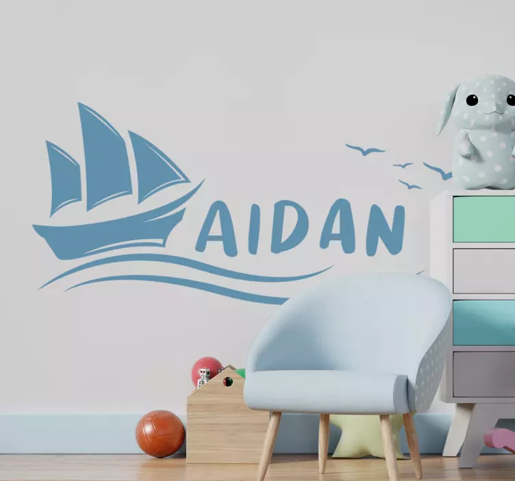 Nazvana naljepnica nautičkog zida jedrilice - TenStickers