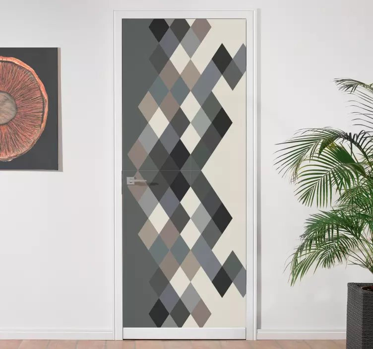 Nijanse boja blokovi naljepnice za vrata - TenStickers