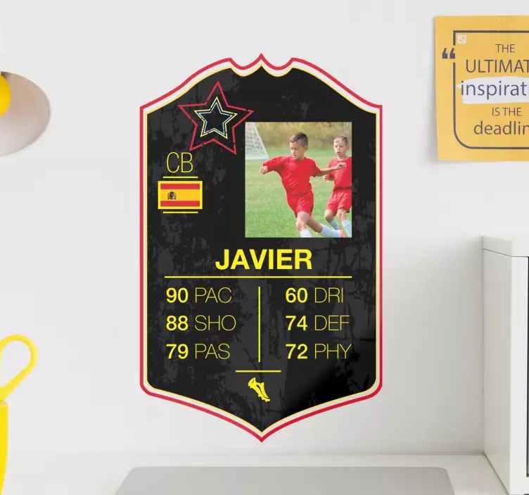 Naljepnica zidni nogometni igrač nogometaša - TenStickers