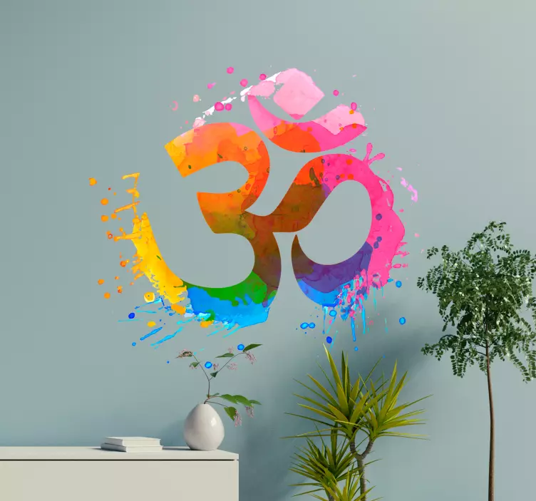 Om yoga zidna naljepnica za zid joge - TenStickers