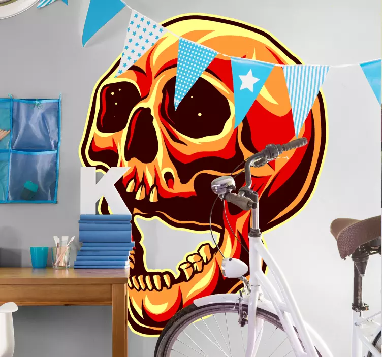 Originalna naljepnica lubanja naljepnica za noć vještica - TenStickers