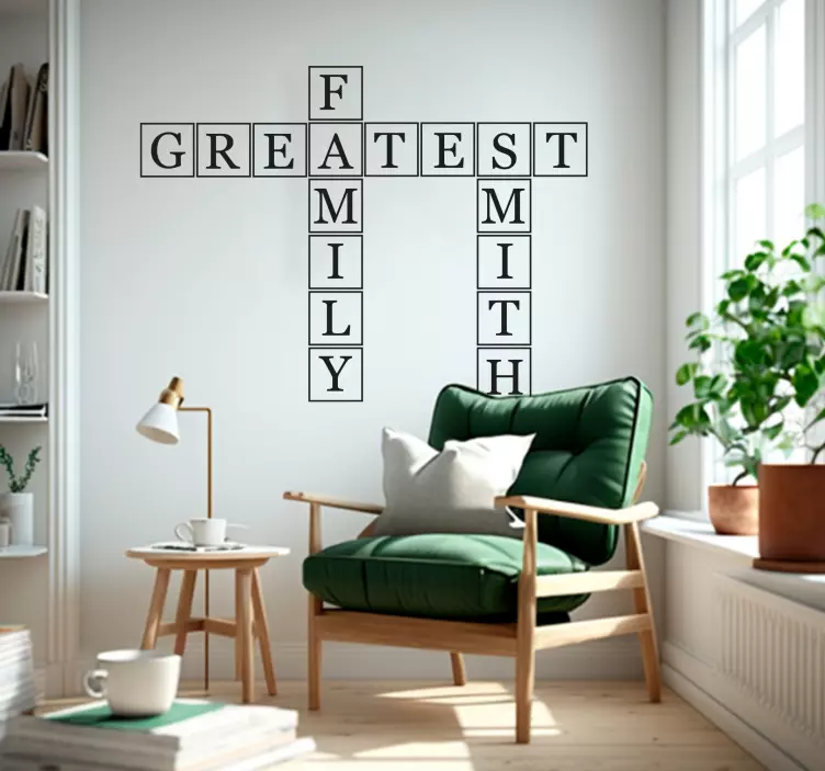 Prilagođena naljepnica s velikim slovima prezimena - TenStickers