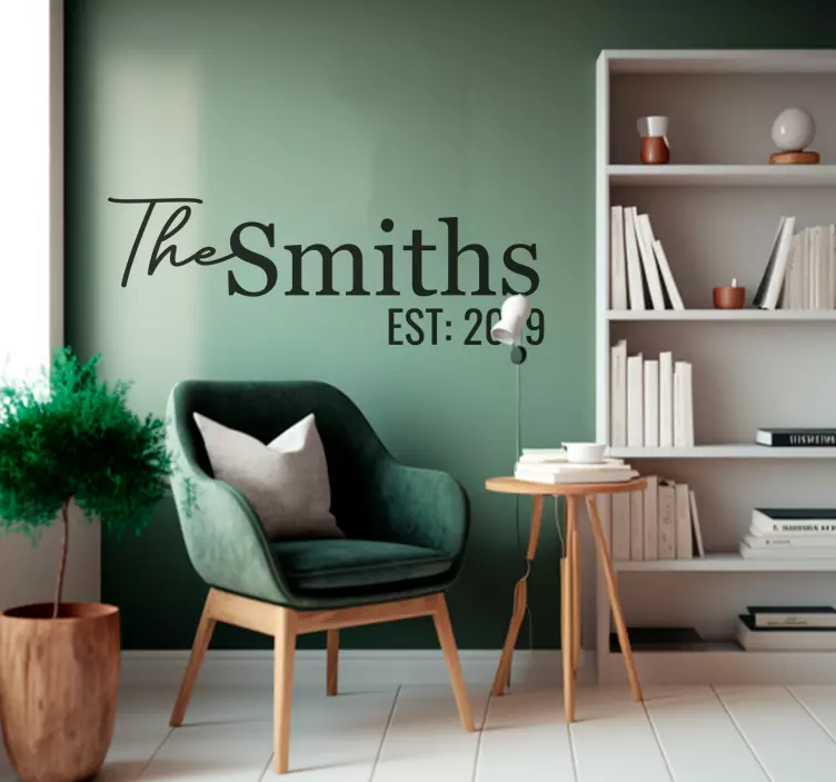 Prilagođena naljepnica prezimena - TenStickers