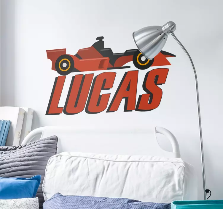 Personalizirana naljepnica za zid automobila f1 - TenStickers