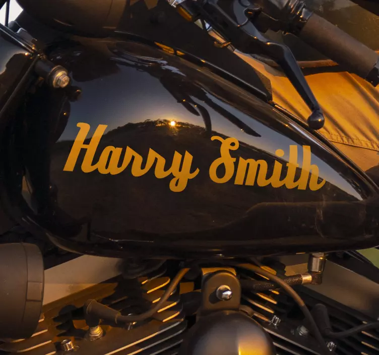 Personalizirane naljepnice motociklistički kaligrafski - TenStickers