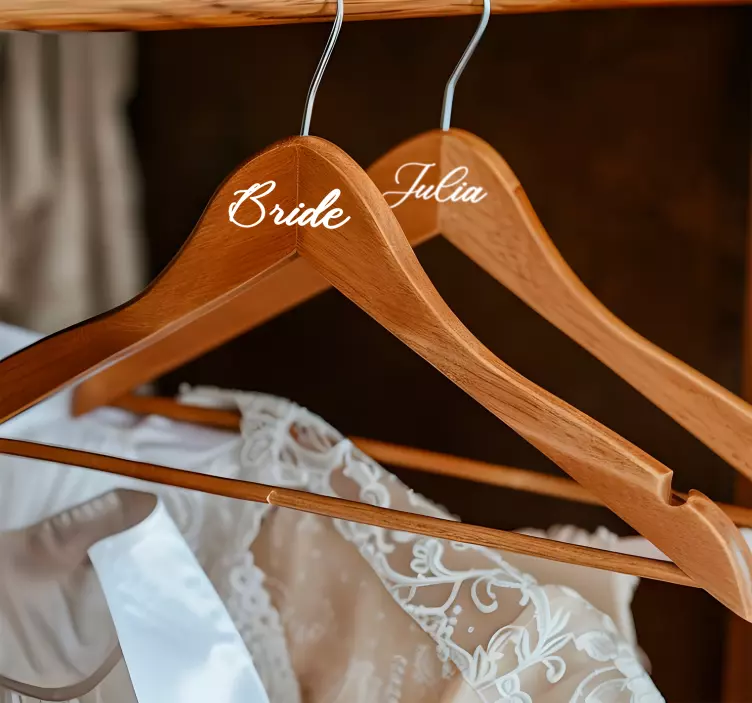 Personalizirane naljepnice vjenčana vješalica - TenStickers