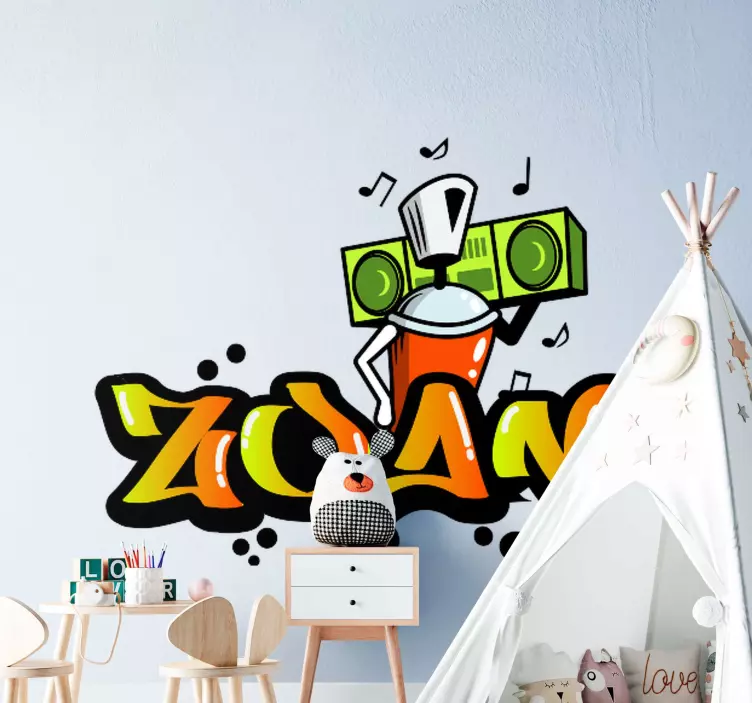 Naljepnica s personaliziranim imenom grafiti - TenStickers