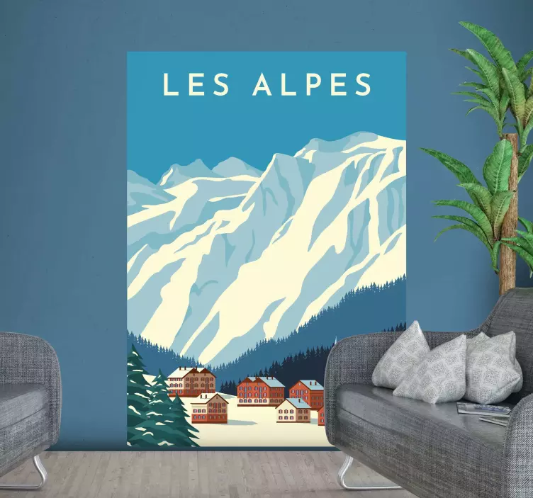 Naljepnica planine u švicarskoj - TenStickers