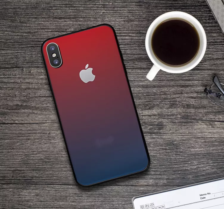 Naljepnica za iphone plave i crvene gradijentne boje - TenStickers