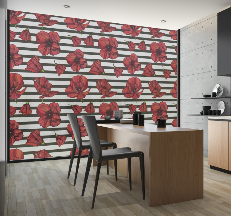 Naljepnica na prozorima biljke maka - TenStickers