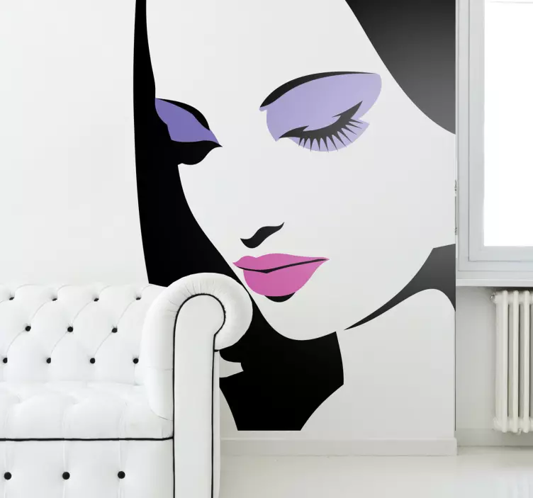 Portret s make up naljepnicom - TenStickers