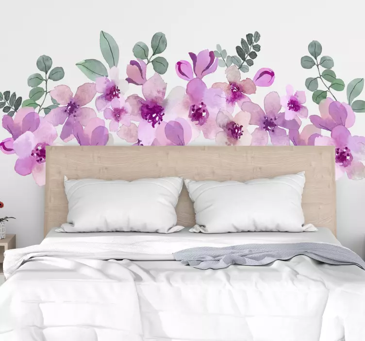 Lijepa naljepnica s cvijećem od akvarela - TenStickers