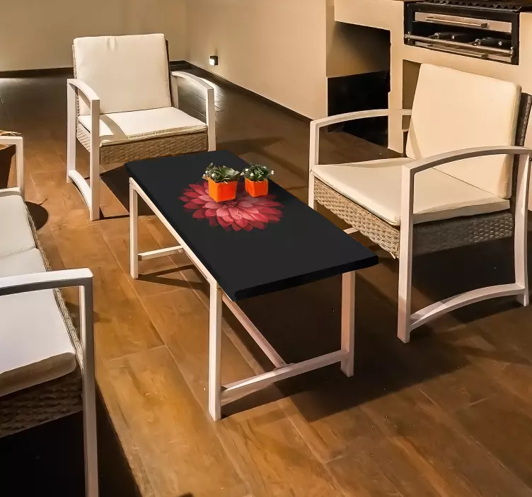 Naljepnica namještaja od crvenog cvijeća - TenStickers