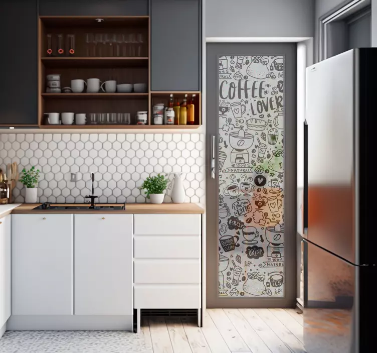 Prozirna naljepnica za crtanje vremena za kavu - TenStickers