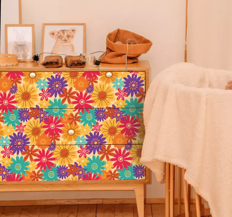 Puno cvijeća naljepnica za namještaj - TenStickers