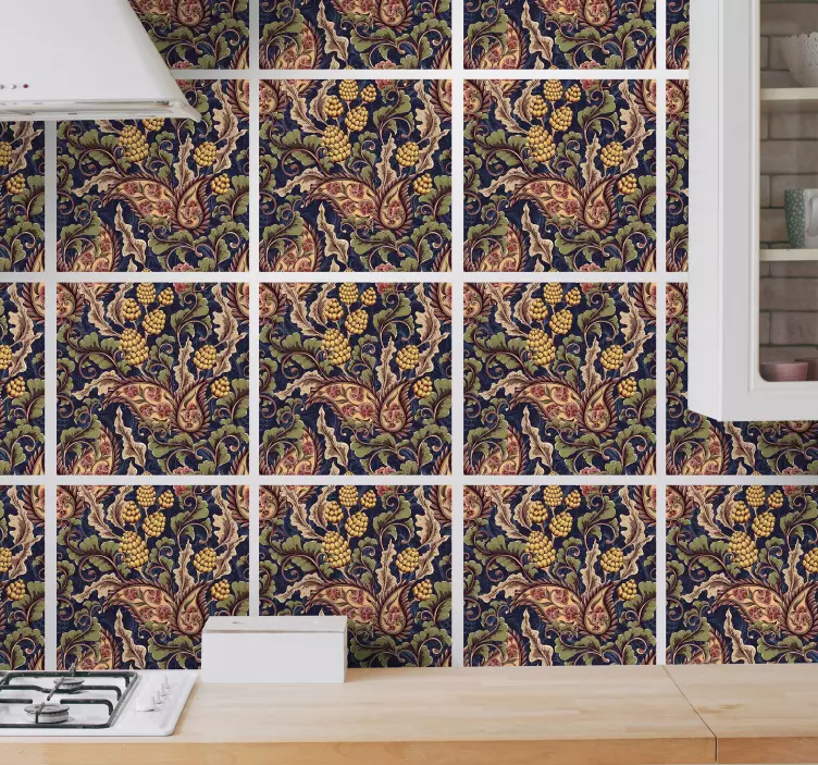 Naljepnica sa realističnom pločicom ilustracije - TenStickers