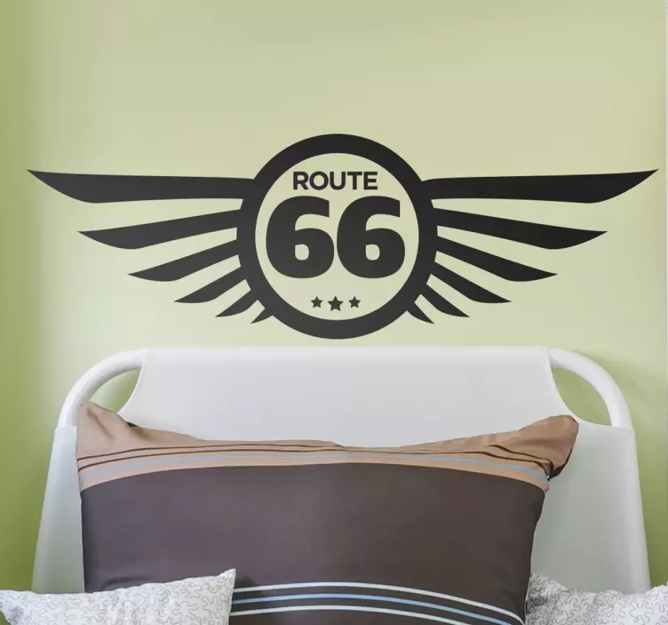 Cool route 66 logo ukrasne vinilne naljepnice za automobile - TenStickers