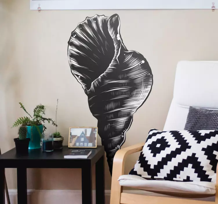 Ručno crtanje naljepnica školjki u obliku školjke - TenStickers