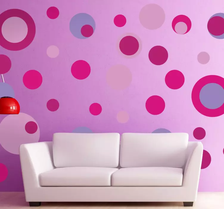 Ružičasti tonovi kruže naljepnice - TenStickers