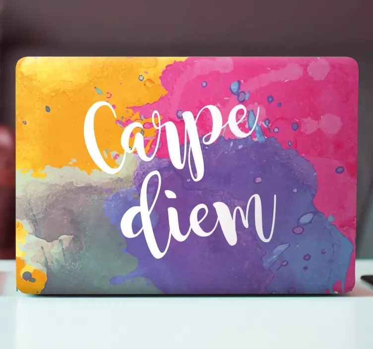 šareni carpe diem ilustracija laptop skin - TenStickers