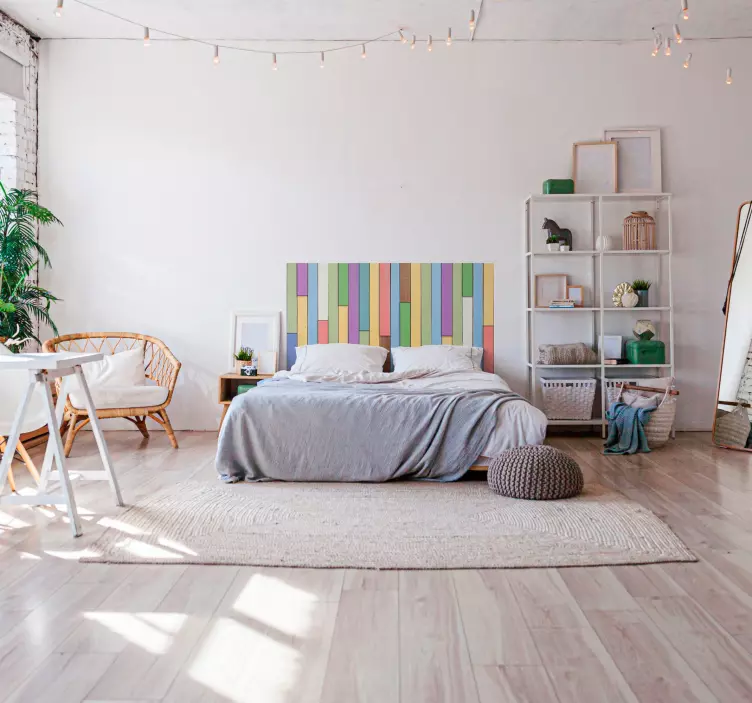 šarene daske za uzglavlje naljepnica za uzglavlje - TenStickers