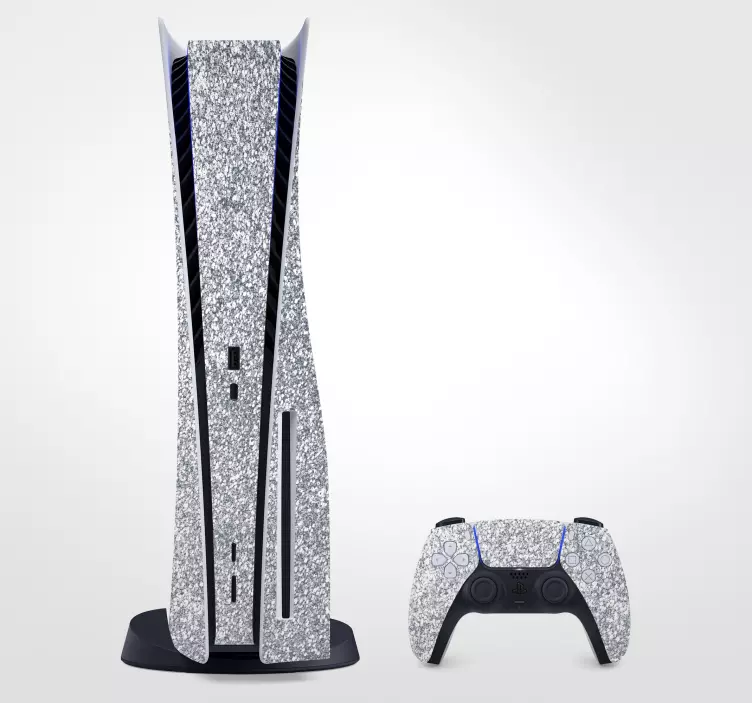 Sjajna naljepnica srebrne kože ps5 - TenStickers