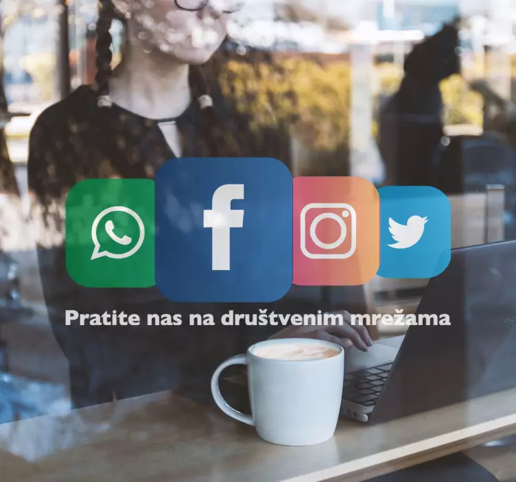 Pratite nas na internetskim naljepnicama na društvenim mrežama - TenStickers