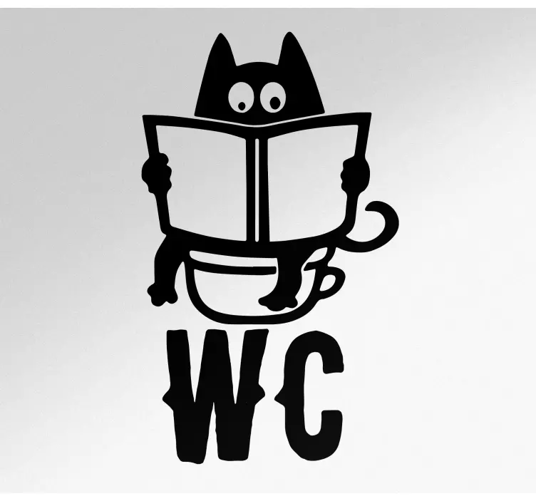 Smiješna wc ilustracija naljepnica na vratima - TenStickers