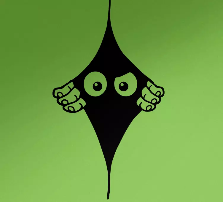 Smiješna naljepnica automobila s jednobojnim virenjem očiju - TenStickers