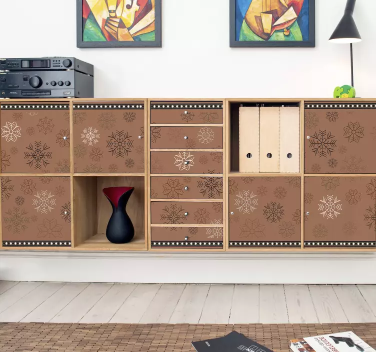 Naljepnica namještaja sa snježnim pahuljicama - TenStickers