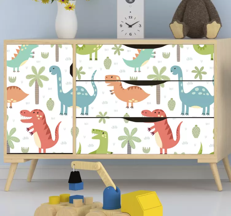 Sretna naljepnica namještaja dinosaura kallax - TenStickers