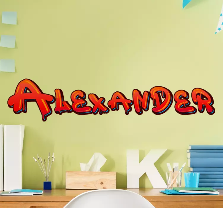 Tekstualna naljepnica stilizirano prilagođeno ime - TenStickers