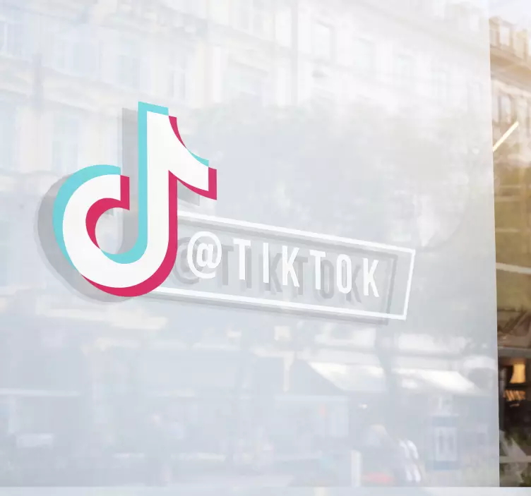 Tiktok personalizirana naljepnica za prozor - TenStickers