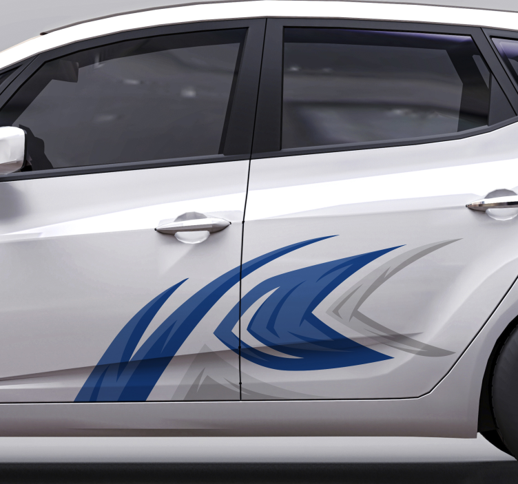 Ukras u svijetloplavoj naljepnici automobila - TenStickers