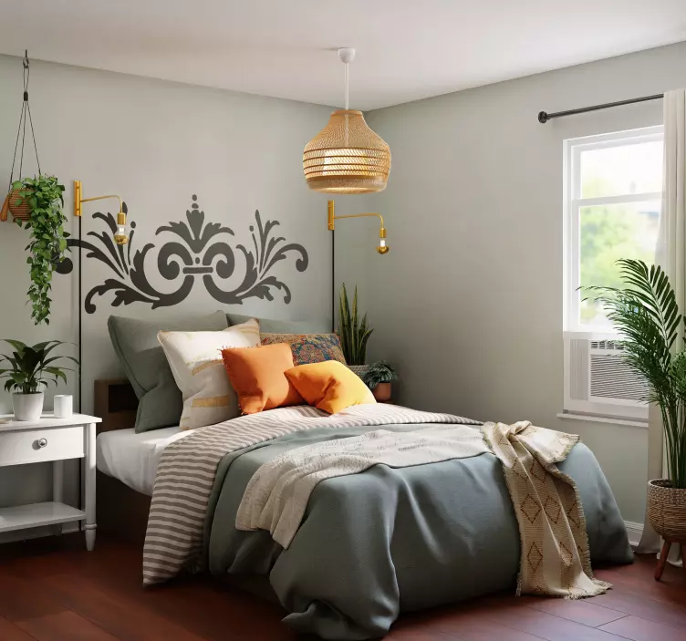 Ukrasna cvjetna naljepnica za naljepnicu uzglavlja - TenStickers