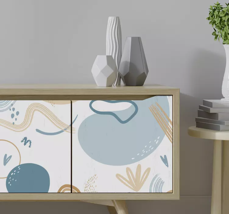 Ukrasna naljepnica apstraktni valni uzorci - TenStickers