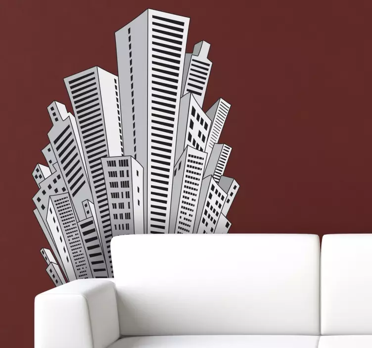 Ukrasna naljepnica eksplozija gradskog nebodera - TenStickers