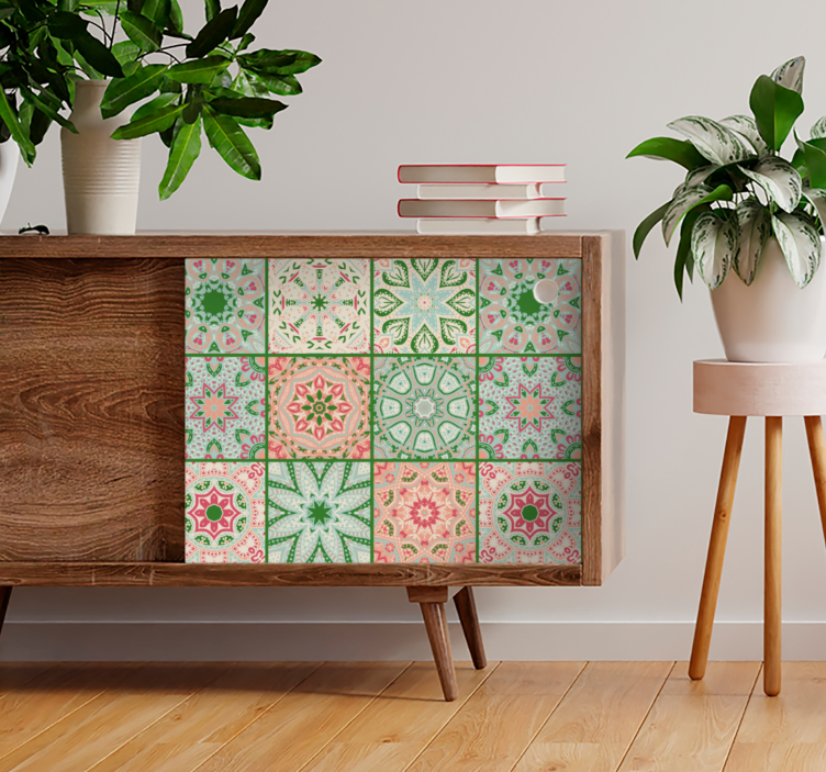 Ukrasna naljepnica šarene uzorke pločica - TenStickers