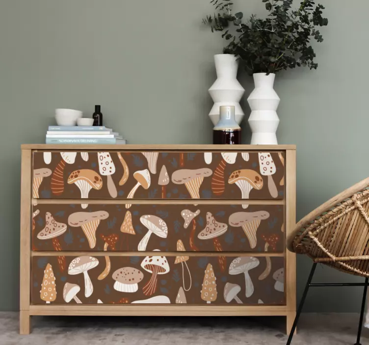 Naljepnice za namještaj sastav gljiva - TenStickers