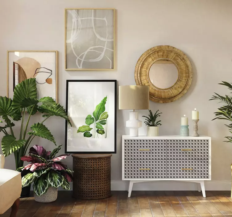 Naljepnice za namještaj suvremeni uzorak lišća - TenStickers