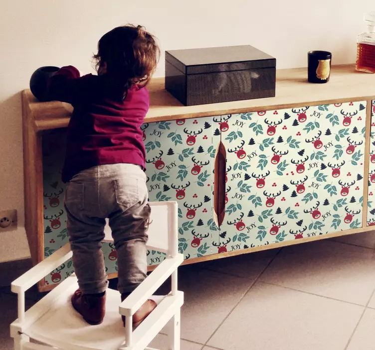 Ukrasna naljepnica veseli motiv sobova - TenStickers