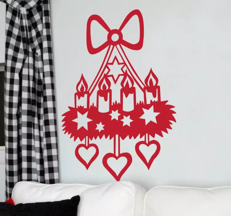 Ukrasna naljepnica za božićne svijeće - TenStickers