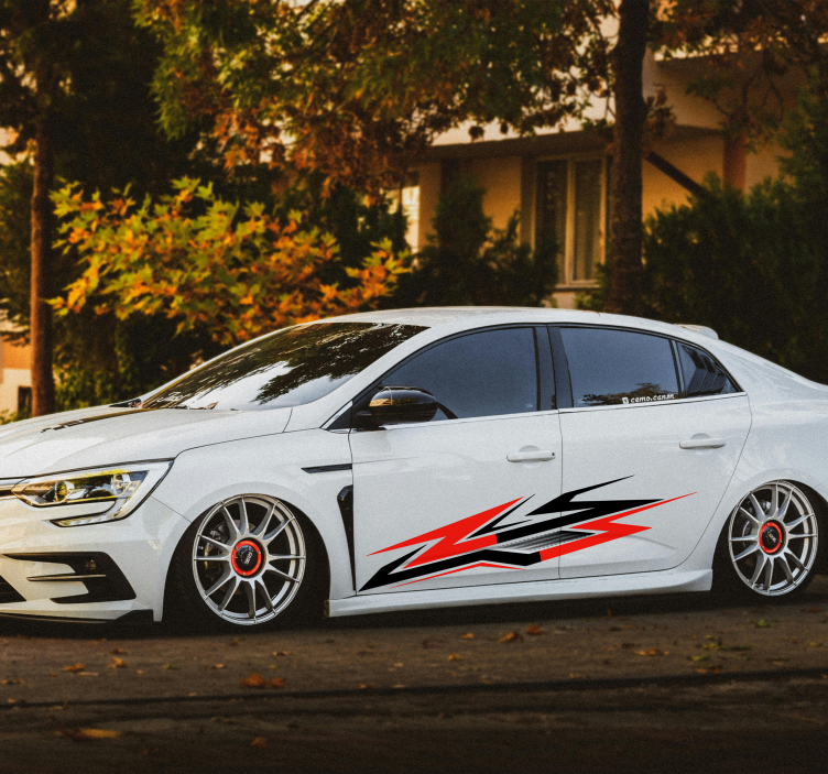 Personalizirane naljepnice za auto dvobojni bočni stil utrke - TenStickers