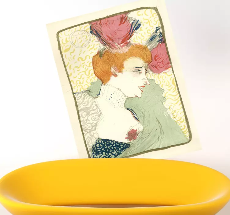 Umjetnička naljepnica elegantna ilustracija portreta - TenStickers