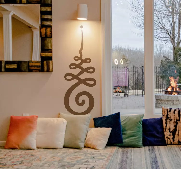 Unalome simbol pozadinska naljepnica - TenStickers