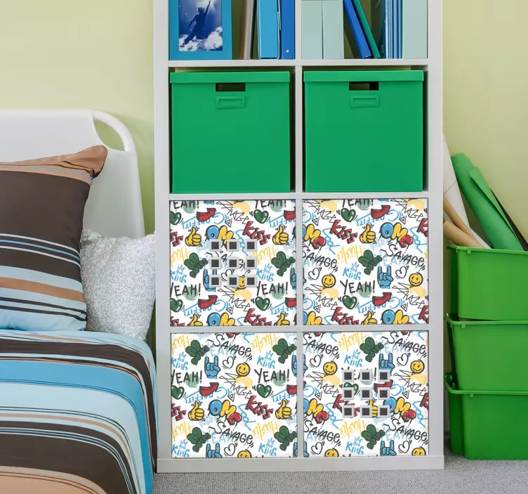 Naljepnica za namještaj s urbanim grafitima - TenStickers