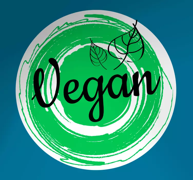 Naljepnica vegan s lišćem radionice - TenStickers